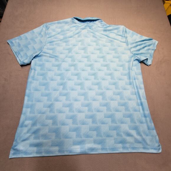 ATT AT&T Employee Polo Shirt Mens 3XL Blue Short Sleeve Business Geometric - Picture 6 of 7
